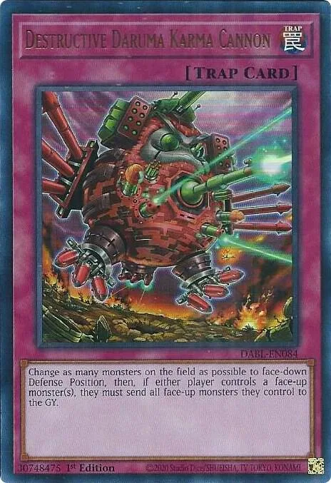 Destructive Daruma Karma Cannon DABL-EN084 Yu-Gi-Oh card from Darkwing Blast