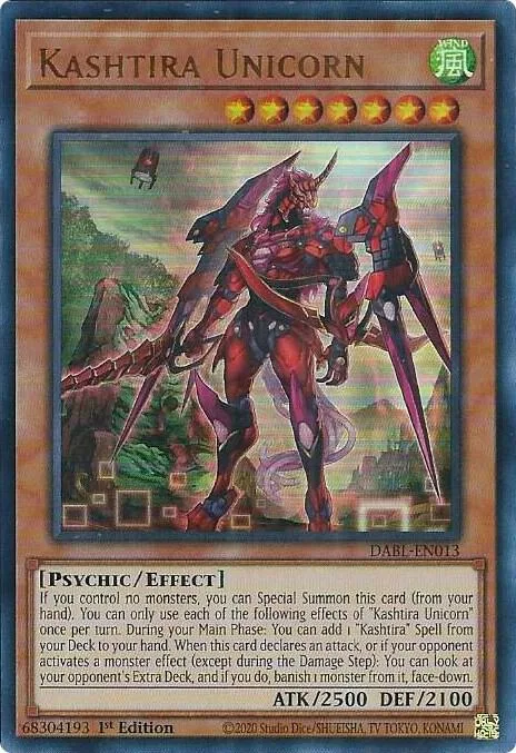 Kashtira Unicorn DABL-EN013 Yu-Gi-Oh card from Darkwing Blast