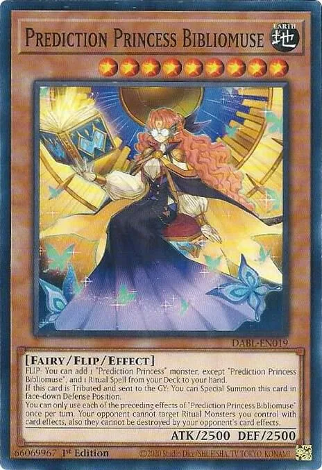 Prediction Princess Bibliomuse DABL-EN019 Yu-Gi-Oh card from Darkwing Blast
