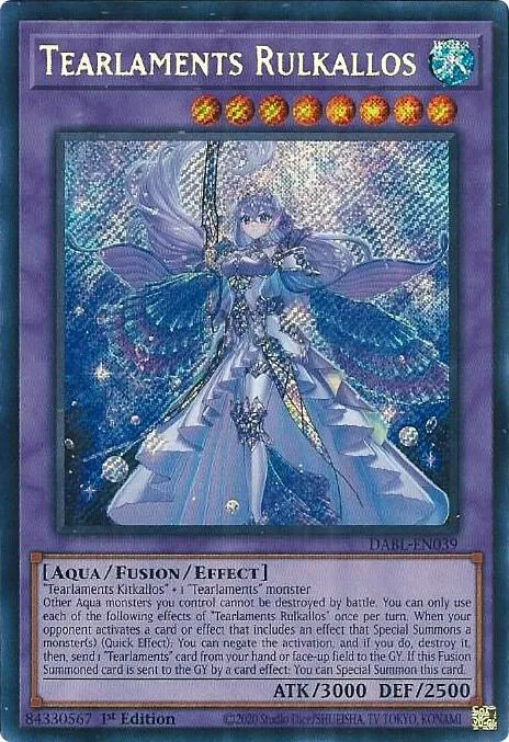 Tearlaments Rulkallos DABL-EN039 Yu-Gi-Oh card from Darkwing Blast