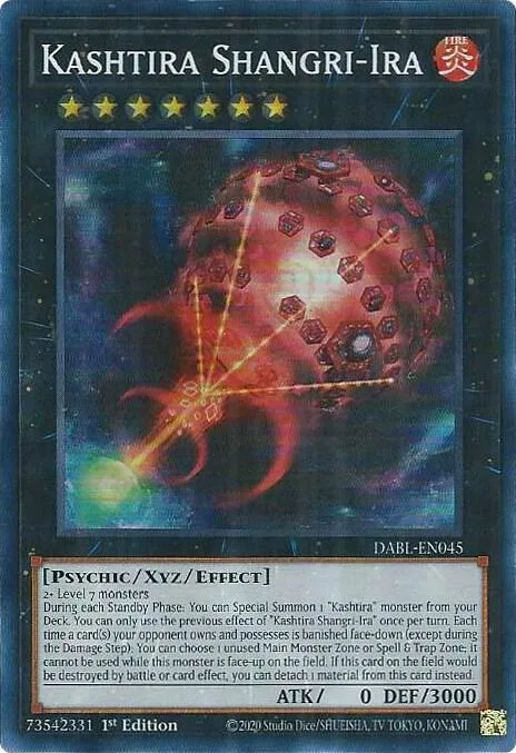 Kashtira Shangri-Ira DABL-EN045 Yu-Gi-Oh card from Darkwing Blast