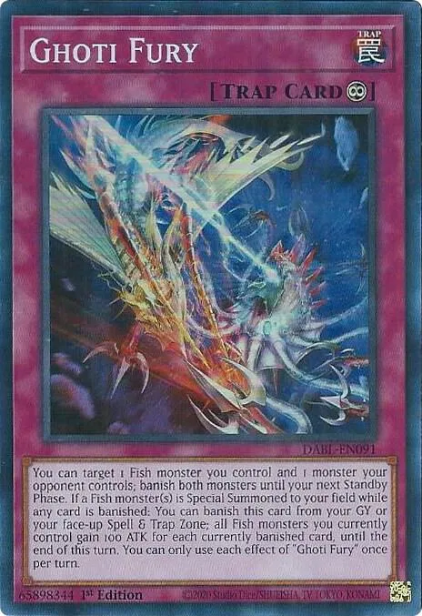 Ghoti Fury DABL-EN091 Yu-Gi-Oh card from Darkwing Blast