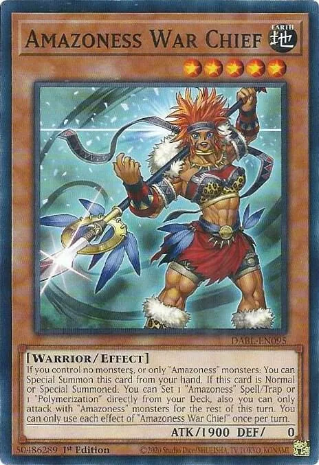Amazoness War Chief DABL-EN095 Yu-Gi-Oh card from Darkwing Blast