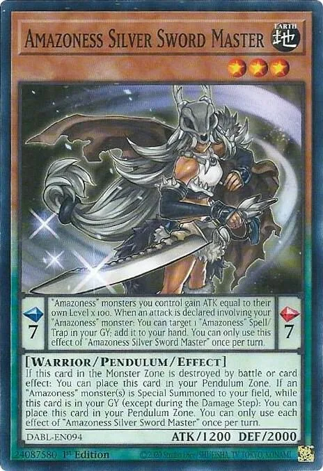 Amazoness Silver Sword Master DABL-EN094 Yu-Gi-Oh card from Darkwing Blast