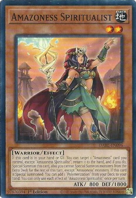 Amazoness Spiritualist DABL-EN096 Yu-Gi-Oh card from Darkwing Blast