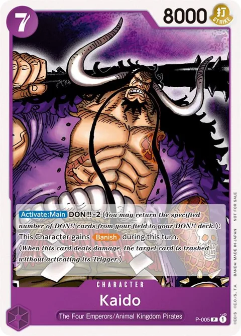 Kaido Promotion Pack 2022 P-005 One Piece card from One Piece Promotion Cards