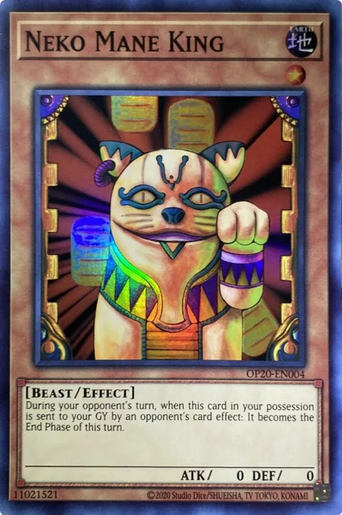 Neko Mane King OP20-EN004 Yu-Gi-Oh card from OTS Tournament Pack 20