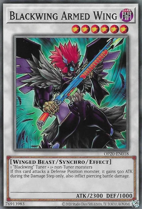 Blackwing Armed Wing OP20-EN018 Yu-Gi-Oh card from OTS Tournament Pack 20