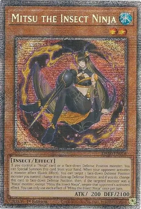 Mitsu the Insect Ninja Starlight Rare DABL-EN016 Yu-Gi-Oh card from Darkwing Blast