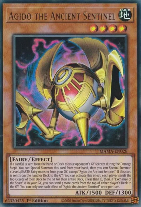 Agido the Ancient Sentinel MAMA-EN028 Yu-Gi-Oh card from Magnificent Mavens
