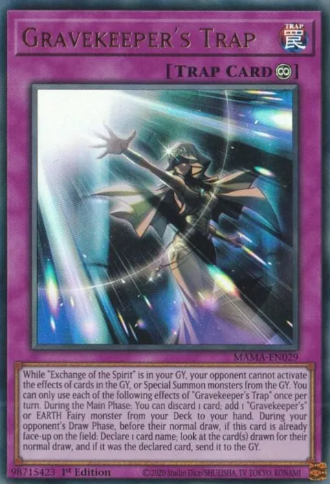 Gravekeeper's Trap MAMA-EN029 Yu-Gi-Oh card from Magnificent Mavens