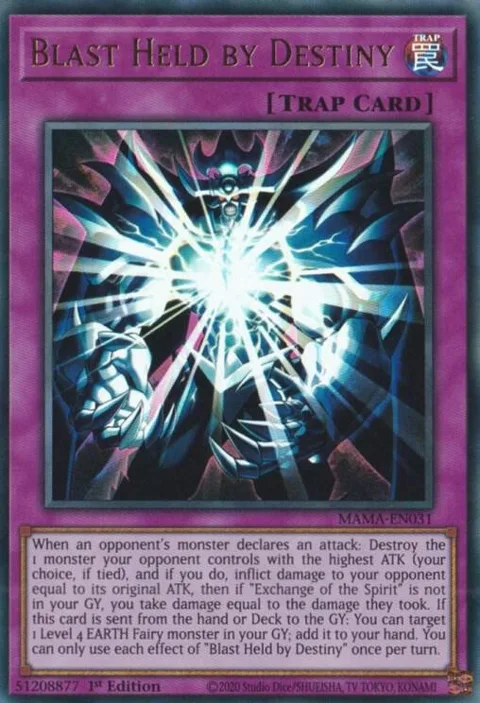 Blast Held by Destiny MAMA-EN031 Yu-Gi-Oh card from Magnificent Mavens
