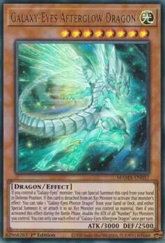 Galaxy-Eyes Afterglow Dragon MAMA-EN057 Yu-Gi-Oh card from Magnificent Mavens