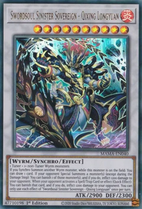 Swordsoul Sinister Sovereign - Qixing Longyuan MAMA-EN040 Yu-Gi-Oh card from Magnificent Mavens