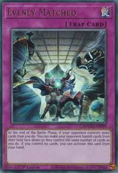 Evenly Matched MAMA-EN099 Yu-Gi-Oh card from Magnificent Mavens