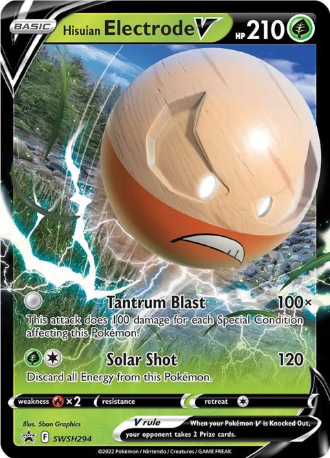 Hisuian Electrode V #SWSH294 Holofoil Pokémon card from Sword & Shield Promo Cards