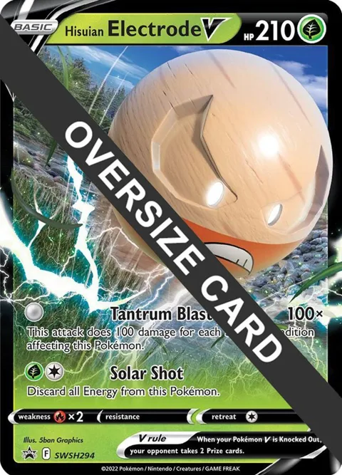 Hisuian Electrode V #SWSH294 Holofoil Pokémon card from Jumbo Cards