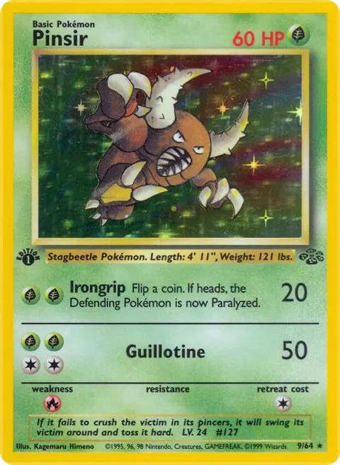 Pinsir 9 #09/64 Unlimited Holofoil Pokémon card from Jungle