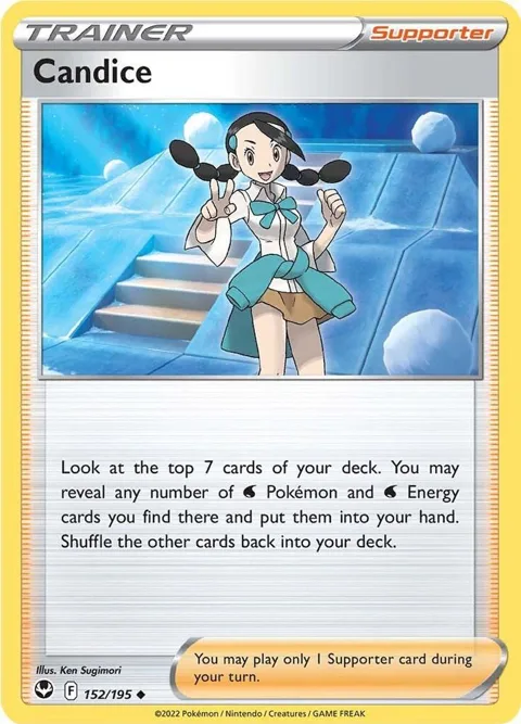 Candice #152/195 Reverse Holofoil Pokémon card from Silver Tempest