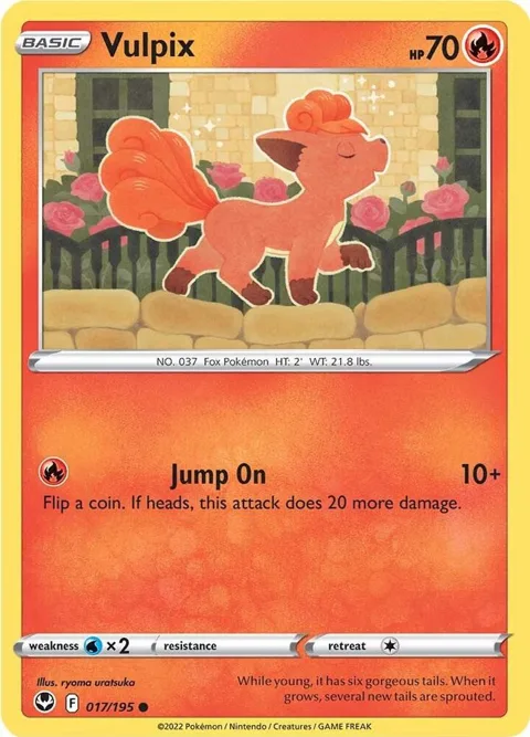 Vulpix #017/195 Pokémon card from Silver Tempest