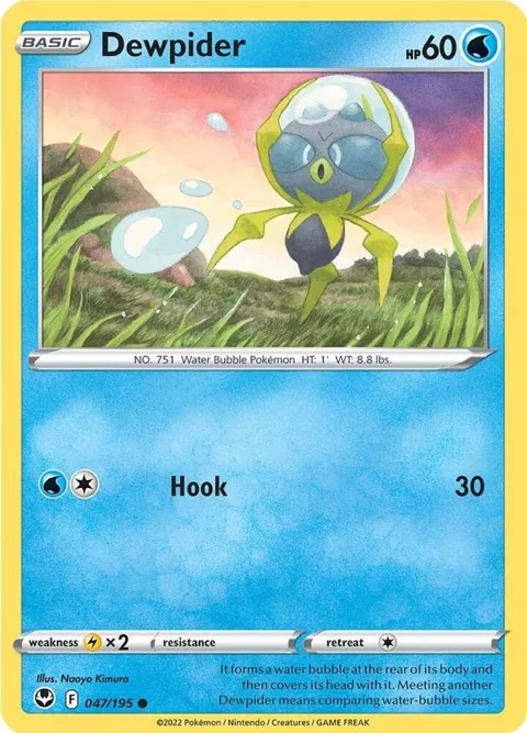 Dewpider #047/195 Pokémon card from Silver Tempest