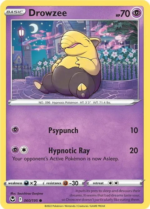 Drowzee #060/195 Pokémon card from Silver Tempest