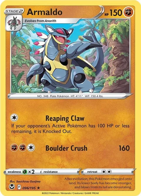 Armaldo #096/195 Pokémon card from Silver Tempest