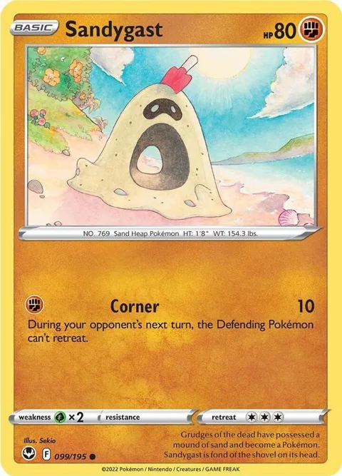 Sandygast #099/195 Reverse Holofoil Pokémon card from Silver Tempest