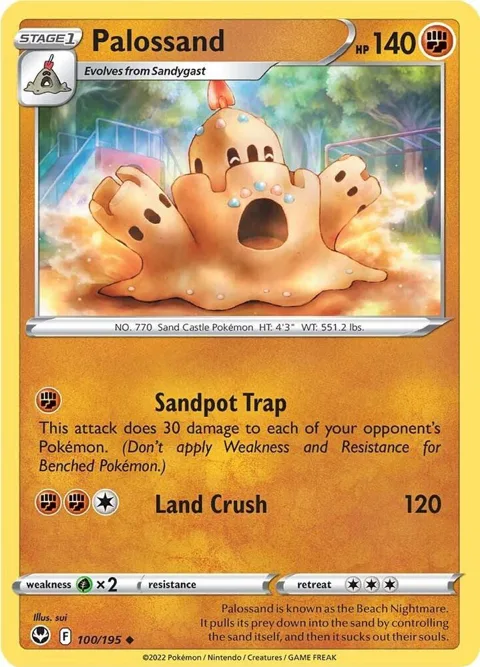 Palossand #100/195 Pokémon card from Silver Tempest
