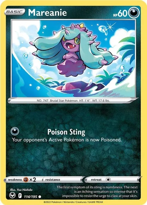 Mareanie #114/195 Pokémon card from Silver Tempest