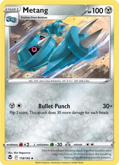 Metang #118/195 Pokémon card from Silver Tempest