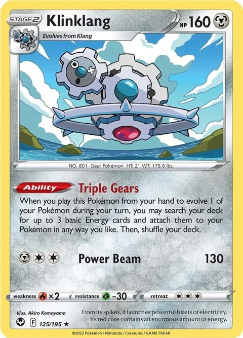 Klinklang #125/195 Pokémon card from Silver Tempest