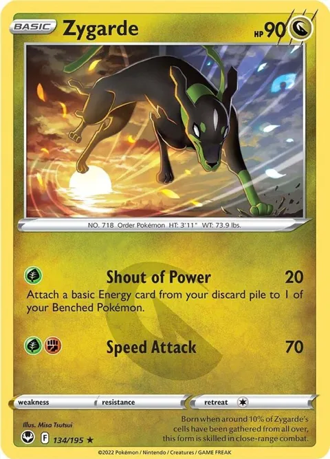 Zygarde #134/195 Pokémon card from Silver Tempest