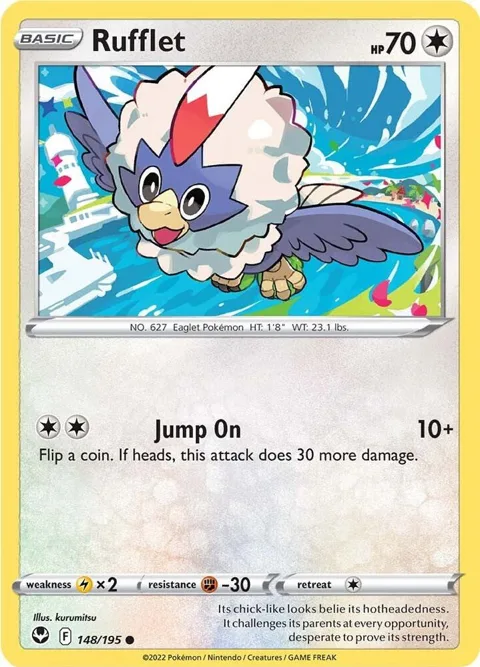 Rufflet #148/195 Pokémon card from Silver Tempest