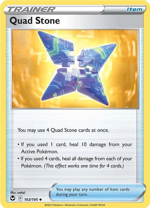 Quad Stone #163/195 Reverse Holofoil Pokémon card from Silver Tempest