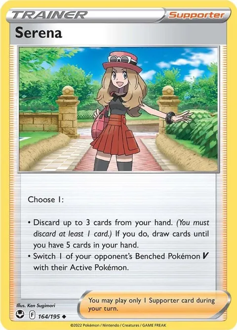Serena #164/195 Pokémon card from Silver Tempest