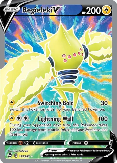 Regieleki V Full Art #175/195 Holofoil Pokémon card from Silver Tempest