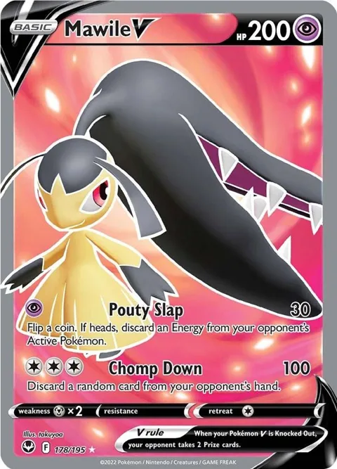 Mawile V Full Art #178/195 Holofoil Pokémon card from Silver Tempest
