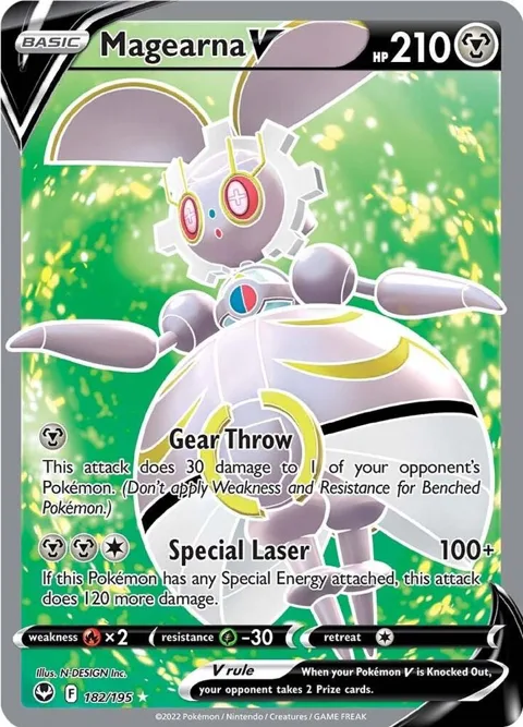 Magearna V Full Art #182/195 Holofoil Pokémon card from Silver Tempest