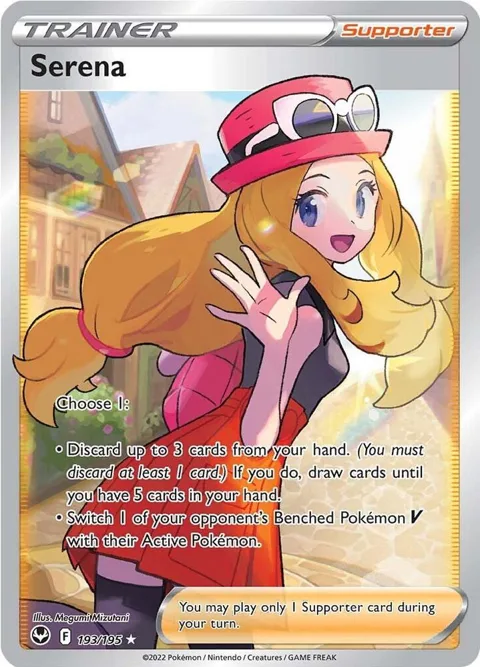 Serena Full Art #193/195 Holofoil Pokémon card from Silver Tempest