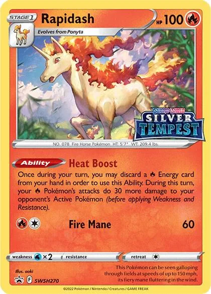 Rapidash - SWSH270 Prerelease #SWSH270 Holofoil Pokémon card from Sword & Shield Promo Cards