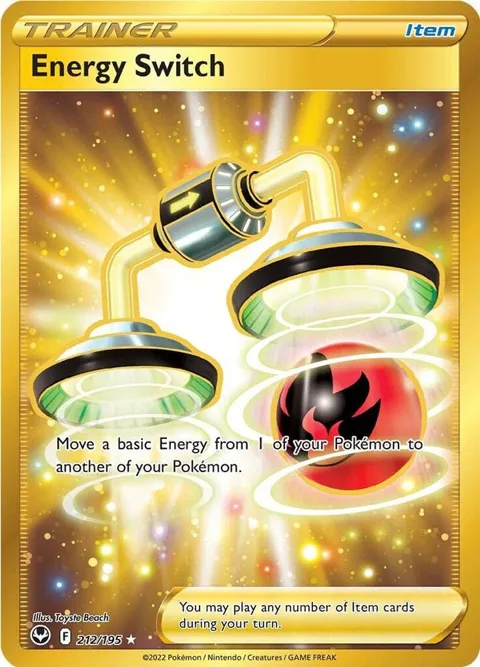 Energy Switch Secret Rare #212/195 Holofoil Pokémon card from Silver Tempest