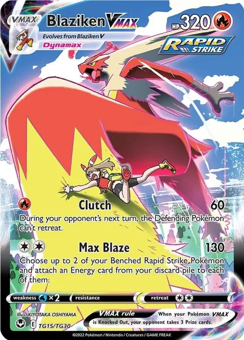 Blaziken VMAX #TG15/TG30 Holofoil Pokémon card from Silver Tempest Trainer Gallery