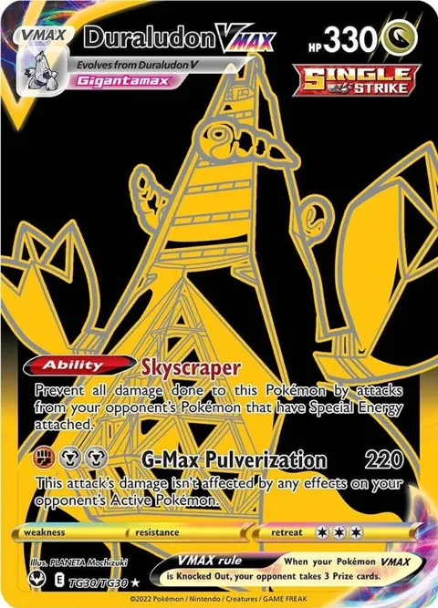 Duraludon VMAX Secret Rare #TG30/TG30 Holofoil Pokémon card from Silver Tempest Trainer Gallery