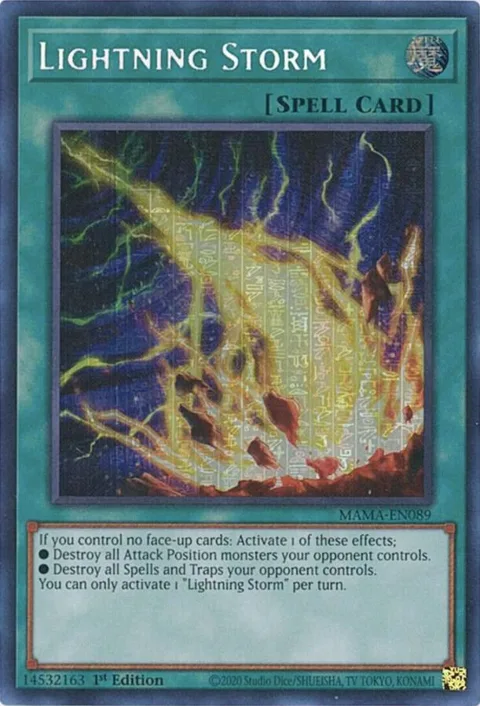 Lightning Storm Secret Pharaoh's Rare MAMA-EN089 Yu-Gi-Oh card from Magnificent Mavens