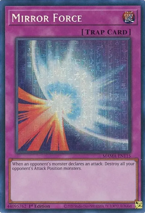 Mirror Force Secret Pharaoh's Rare MAMA-EN115 Yu-Gi-Oh card from Magnificent Mavens