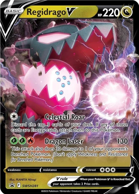 Regidrago V #SWSH281 Holofoil Pokémon card from Sword & Shield Promo Cards