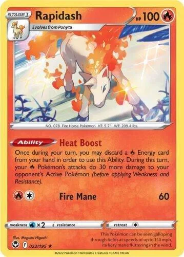 Rapidash #022/195 Pokémon card from Deck Exclusives