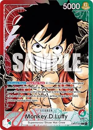 Monkey.D.Luffy Alt Art OP01-003 One Piece card from Romance Dawn