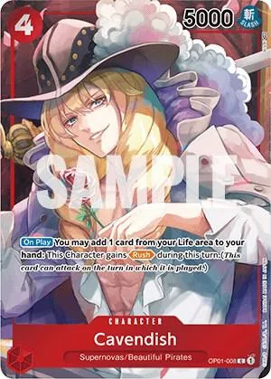 Cavendish Box Topper OP01-008 One Piece card from Romance Dawn